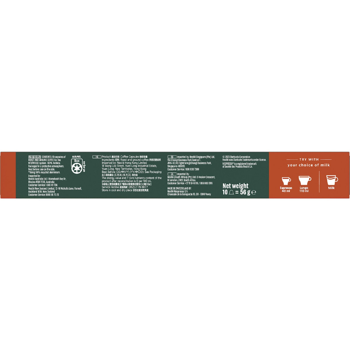 Starbucks By Nespresso Breakfast Blend Coffee Pods 10 Pack