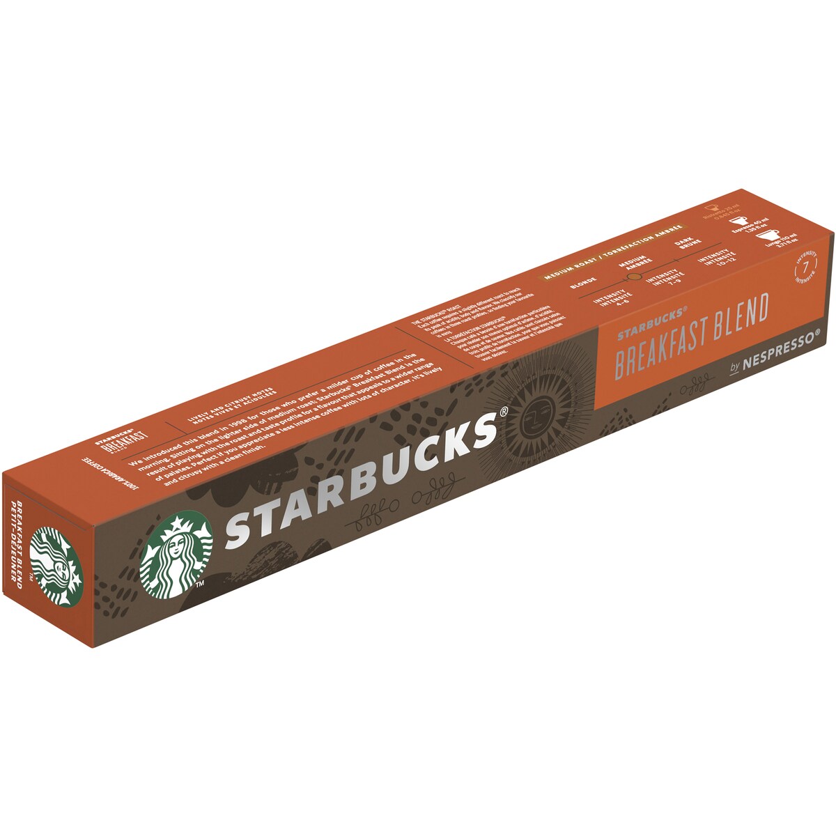 Starbucks by Nespresso Breakfast Blend Coffee Pods Capsules 10 Pack