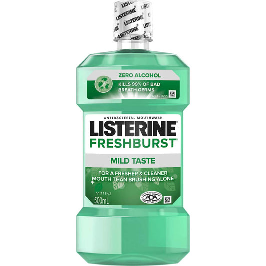 Listerine Freshburst Zero Alcohol Antibacterial Mouthwash 500ml