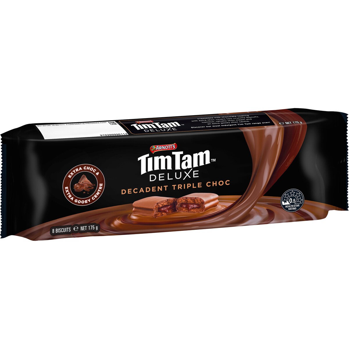 Arnotts Tim Tam Deluxe Decadent Triple Choc Biscuits 175g
