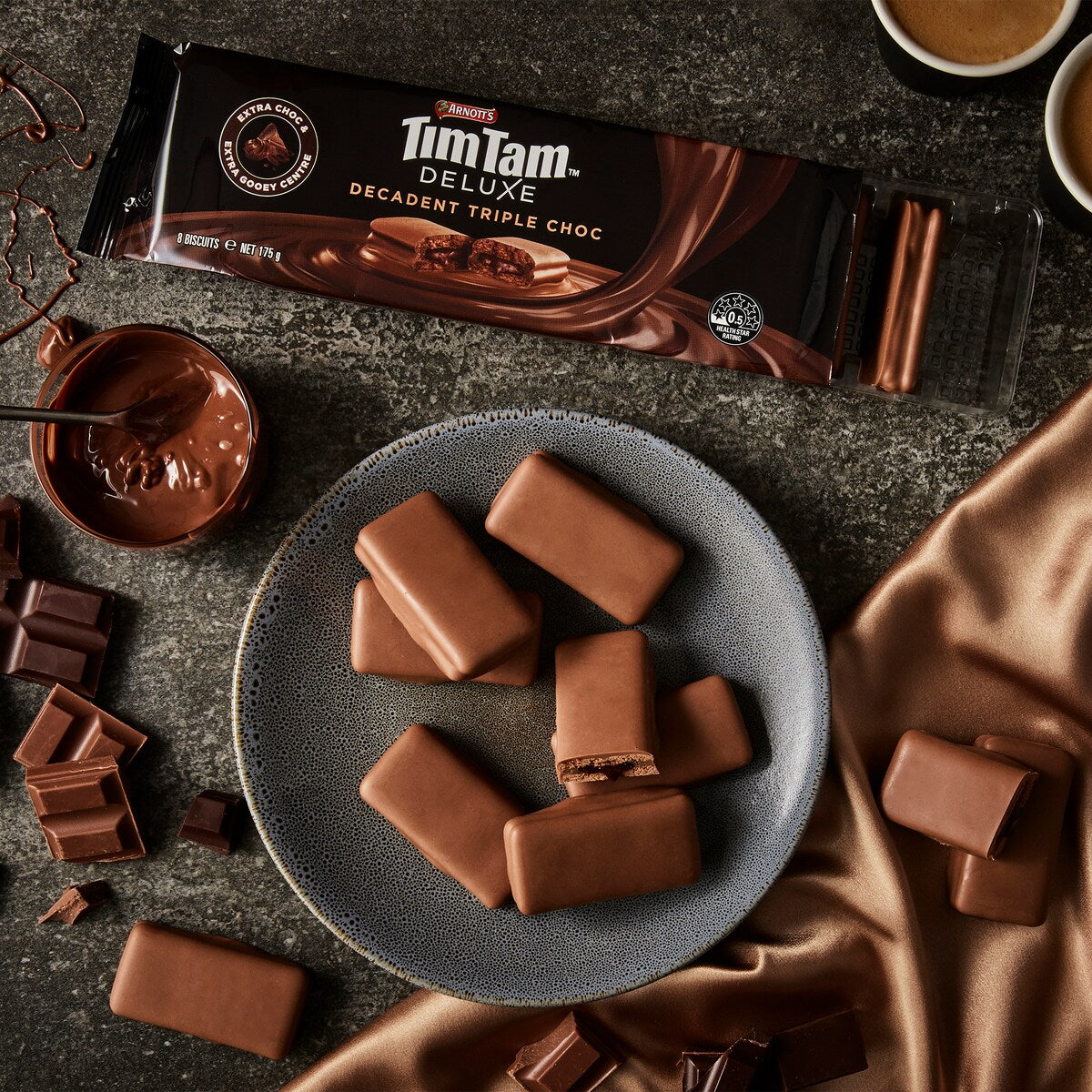 Arnotts Tim Tam Deluxe Decadent Triple Choc Biscuits 175g