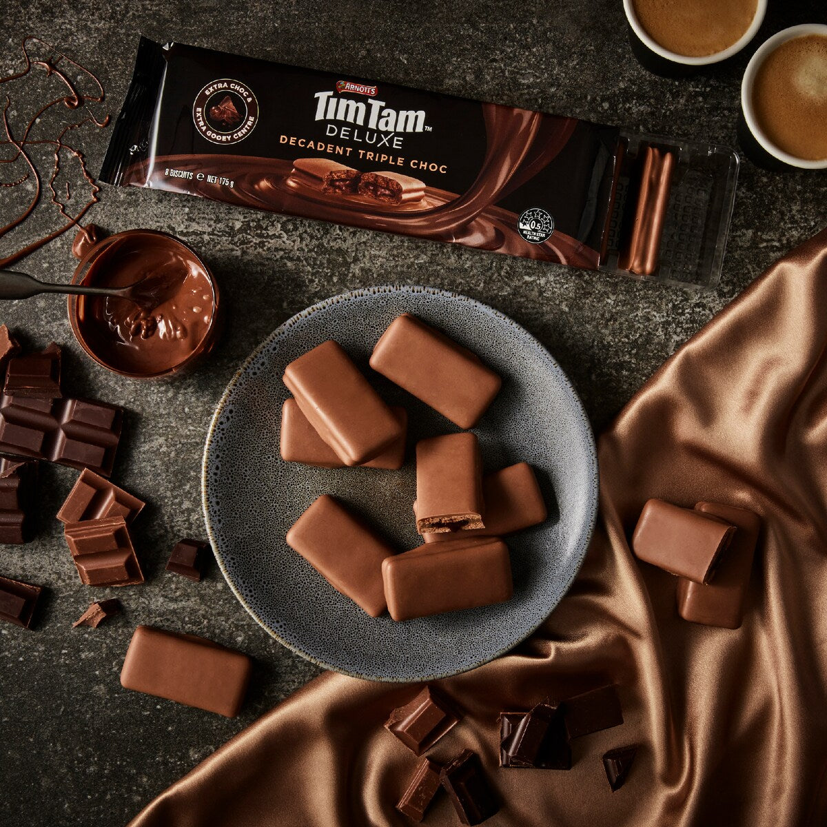 Arnotts Tim Tam Deluxe Decadent Triple Choc Biscuits 175g