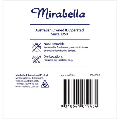 Mirabella LED GLS Edison Screw 9W 806lm Cool White Globe 2 pack