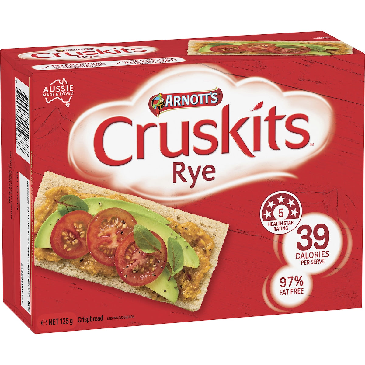 Arnott's Cruskits Rye Crispbreads 125g