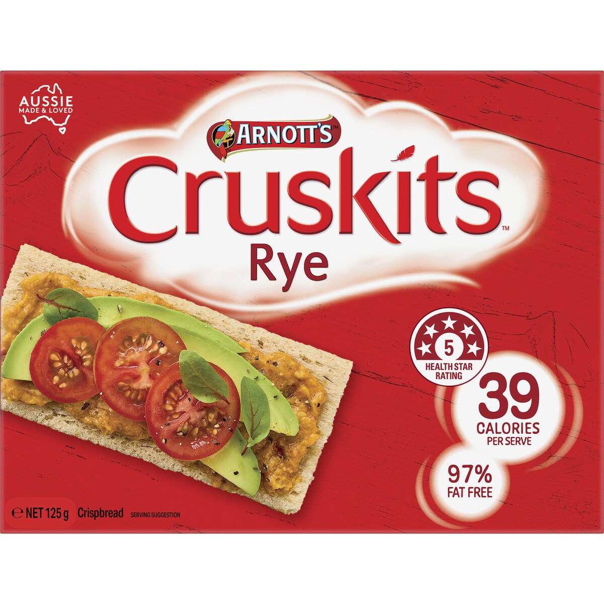 Arnott's Cruskits Rye Crispbreads 125g
