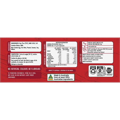 Arnott's Cruskits Rye Crispbreads 125g