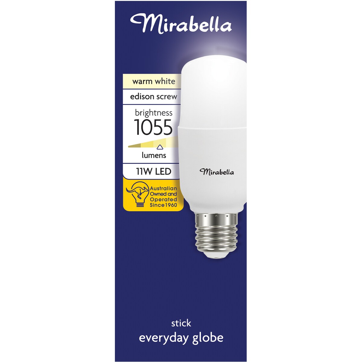 Mirabella LED Stick T45 11W 1055lm Edison Screw Warm White Globe each