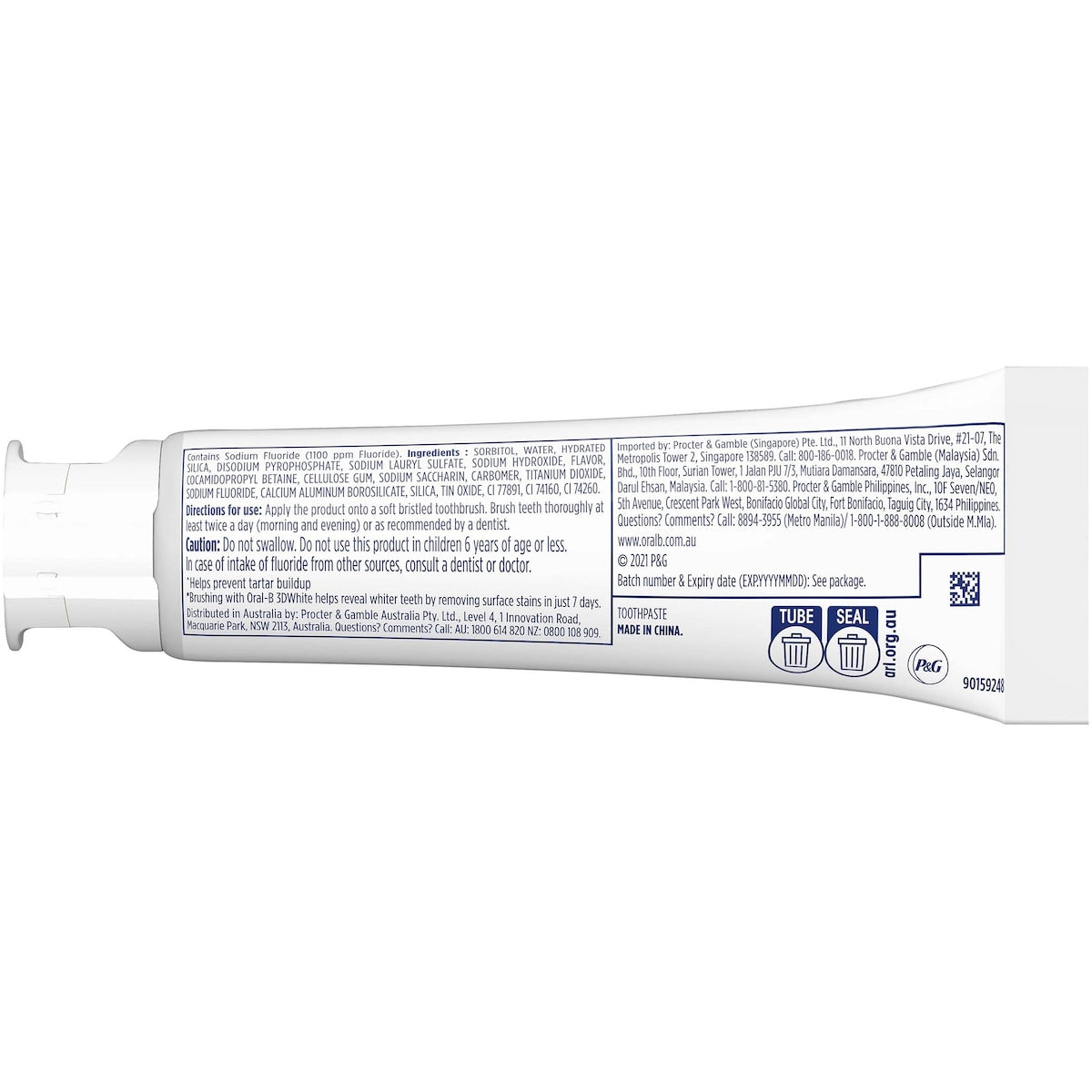 Oral-b 3d White Enamel Strong Whitening Toothpaste 110g