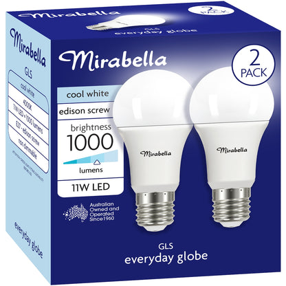 Mirabella Gls Es 11W 1000Lm 4000K Cw 2 pack
