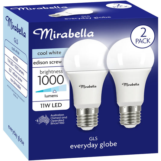 Mirabella Gls Es 11W 1000Lm 4000K Cw 2 pack