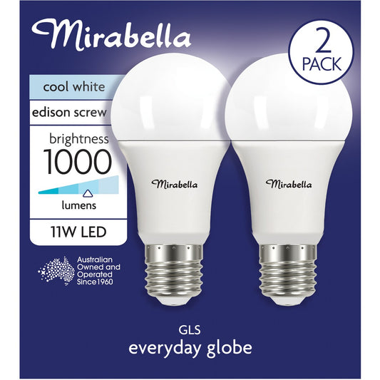 Mirabella Gls Es 11W 1000Lm 4000K Cw 2 pack