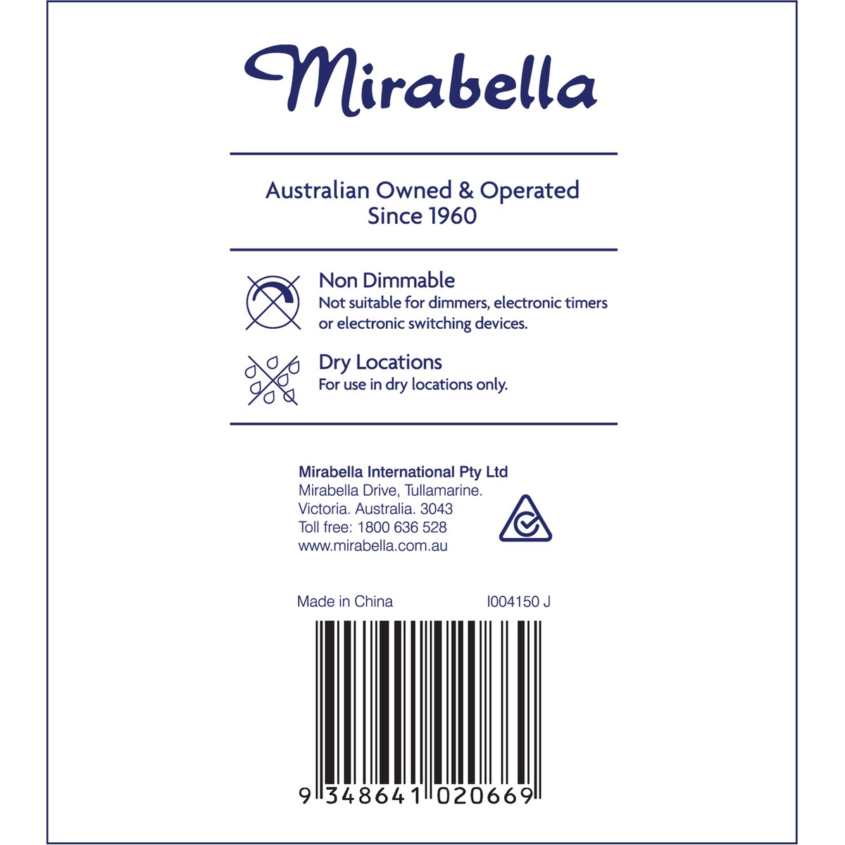 Mirabella Gls Es 11W 1000Lm 4000K Cw 2 pack