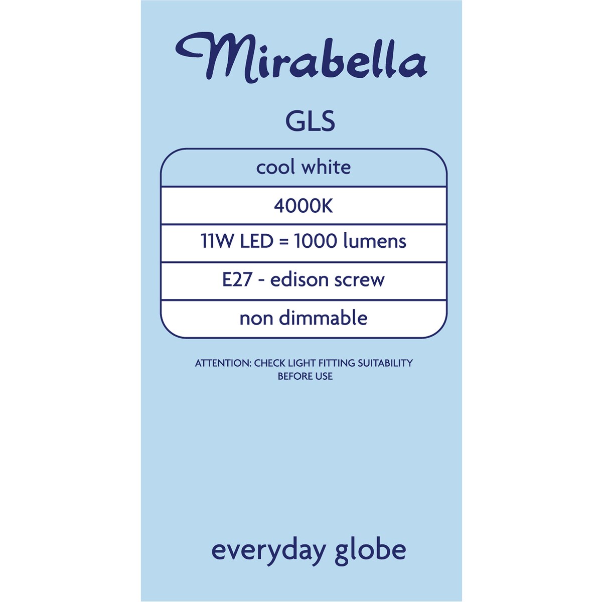 Mirabella Gls Es 11W 1000Lm 4000K Cw 2 pack