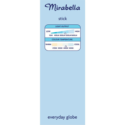 Mirabella LED Stick T45 11W 1055lm Edison Screw Cool White Globe each