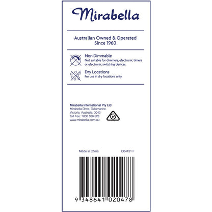 Mirabella 6w Led Gu5.3 12v Warm White Globe 2 Pack Each