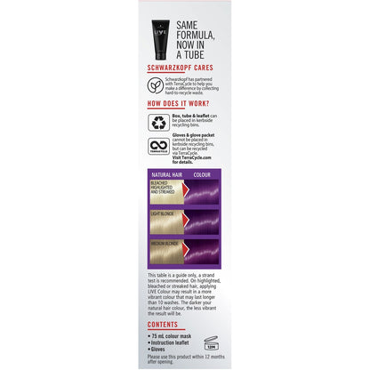 Schwarzkopf Live Colour Purple Hair Dye Magnetic Purple Semi Permanent each