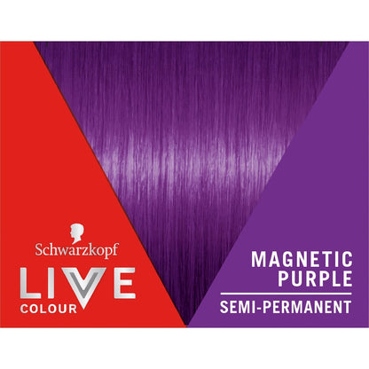 Schwarzkopf Live Colour Hair Dye Semi Permanent Magnetic Purple Each