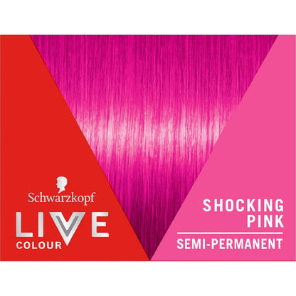 Schwarzkopf Live Colour Hair Dye Semi Permanent Shocking Pink Each