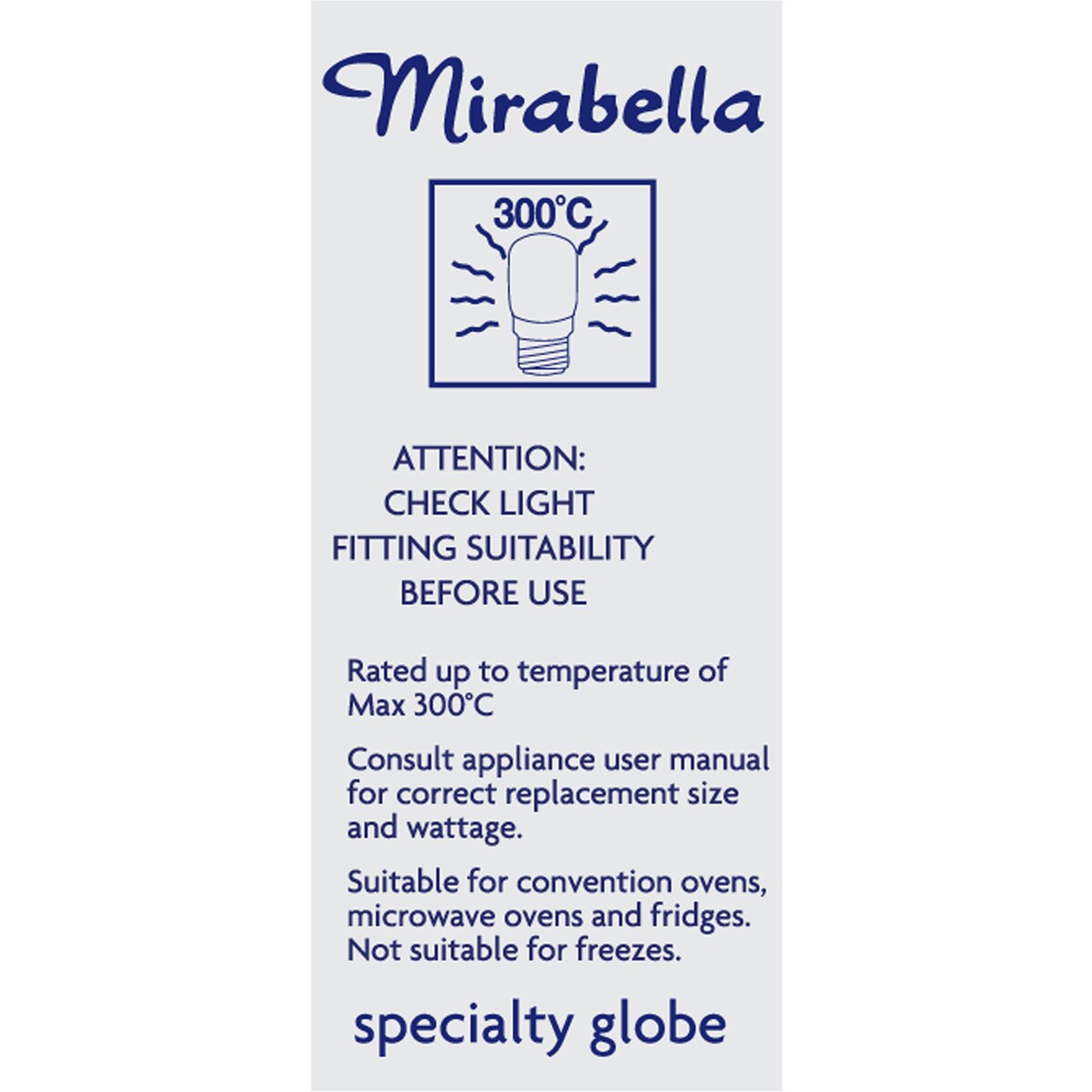 Mirabella Appliance Oven Clear Globe SES 15W 2 pack