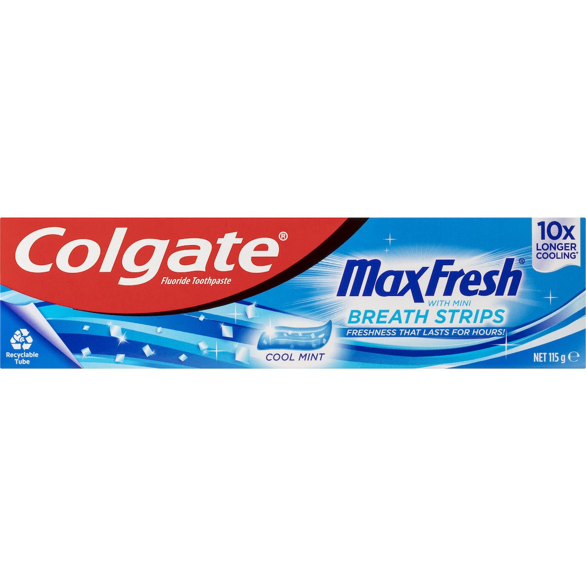 Colgate Max Fresh Toothpaste With Mini Breath Strips Cool Mint 115g