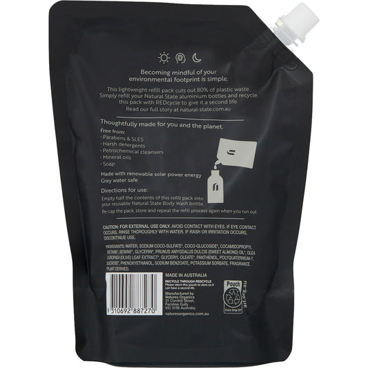 Natural State Vanilla, Coconut & Lime Body Wash Refill 700mL