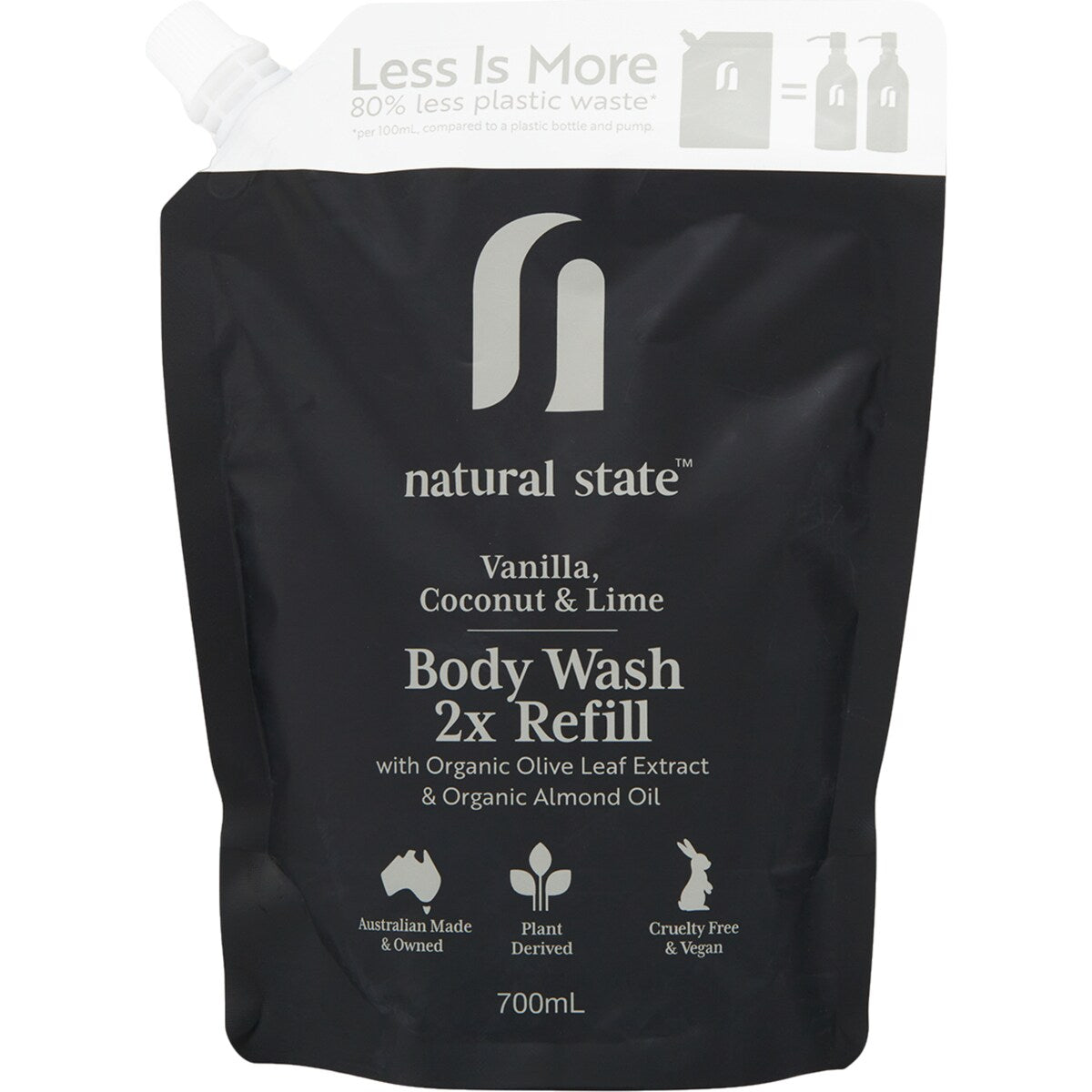 Natural State Vanilla, Coconut & Lime Body Wash Refill 700mL