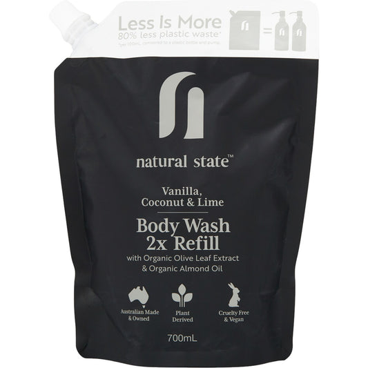 Natural State Vanilla, Coconut & Lime Body Wash Refill 700mL