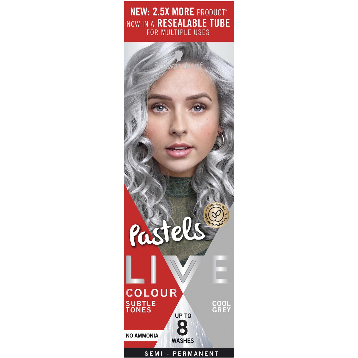 Schwarzkopf Live Colour Silver Hair Dye Cool Grey Semi Permanent each