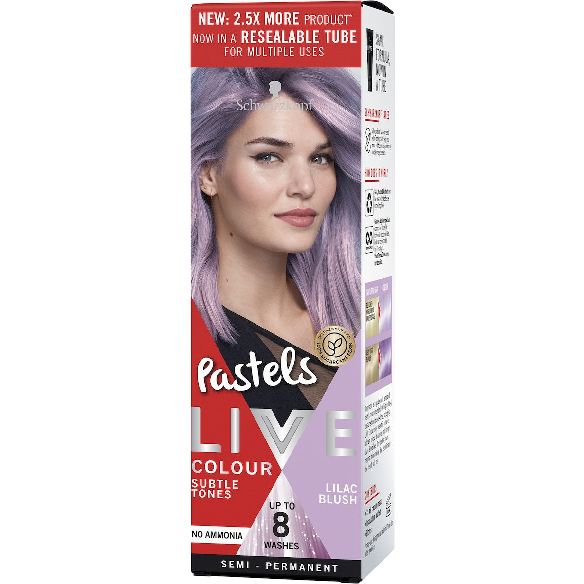 Schwarzkopf Live Colour Purple Hair Dye Lilac Blush Semi Permanent each