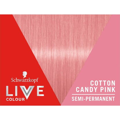 Schwarzkopf Live Colour Hair Dye Semi Permanent Candy Pink Each