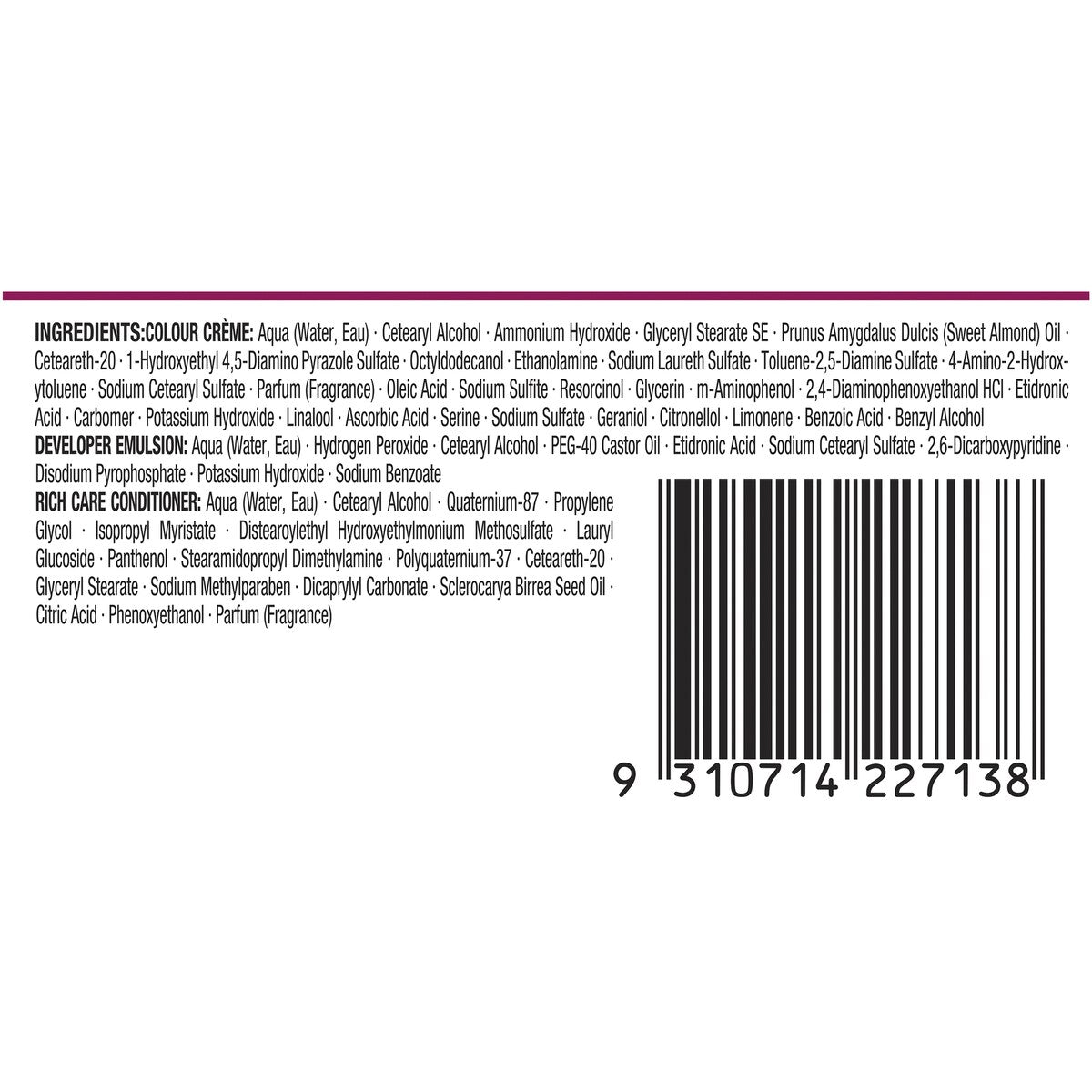 Napro Palette 1.08 Black Burgundy Permanent Colour Each