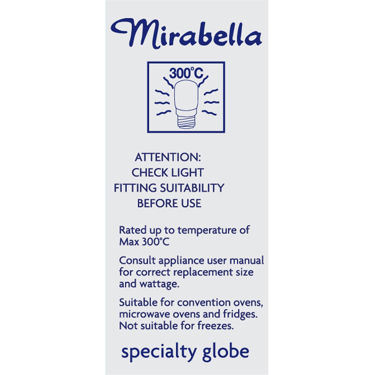 Mirabella Appliance Oven Clear Globe SES 25W 2 pack