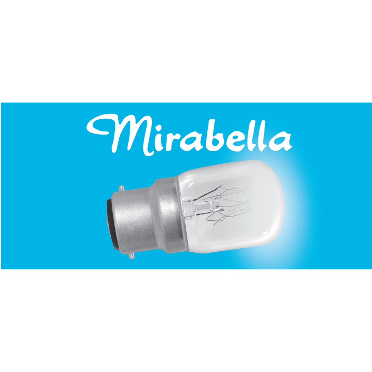 Mirabella Pilot Bayonet Cap 15w Clear Light Globe 2 Pack