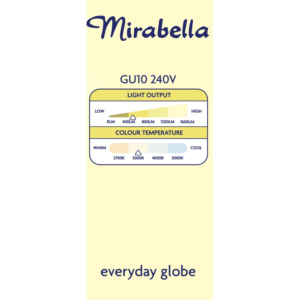 Mirabella LED GU10 5.5W 500lm Warm White Light Globe 4 pack