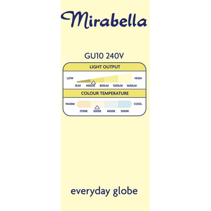Mirabella LED GU10 5.5W 500lm Warm White Light Globe 4 pack