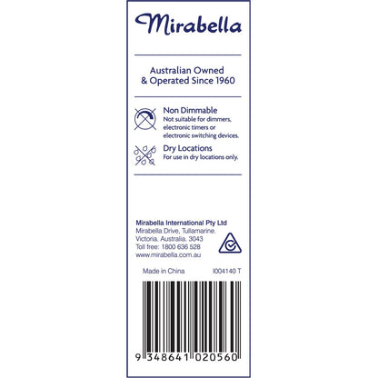 Mirabella Led Candle Ses 5w 470lm Clear Warm White 1 Pack