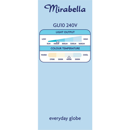 Mirabella LED GU10 5.5W 500lm Cool White Light Globe 2 pack