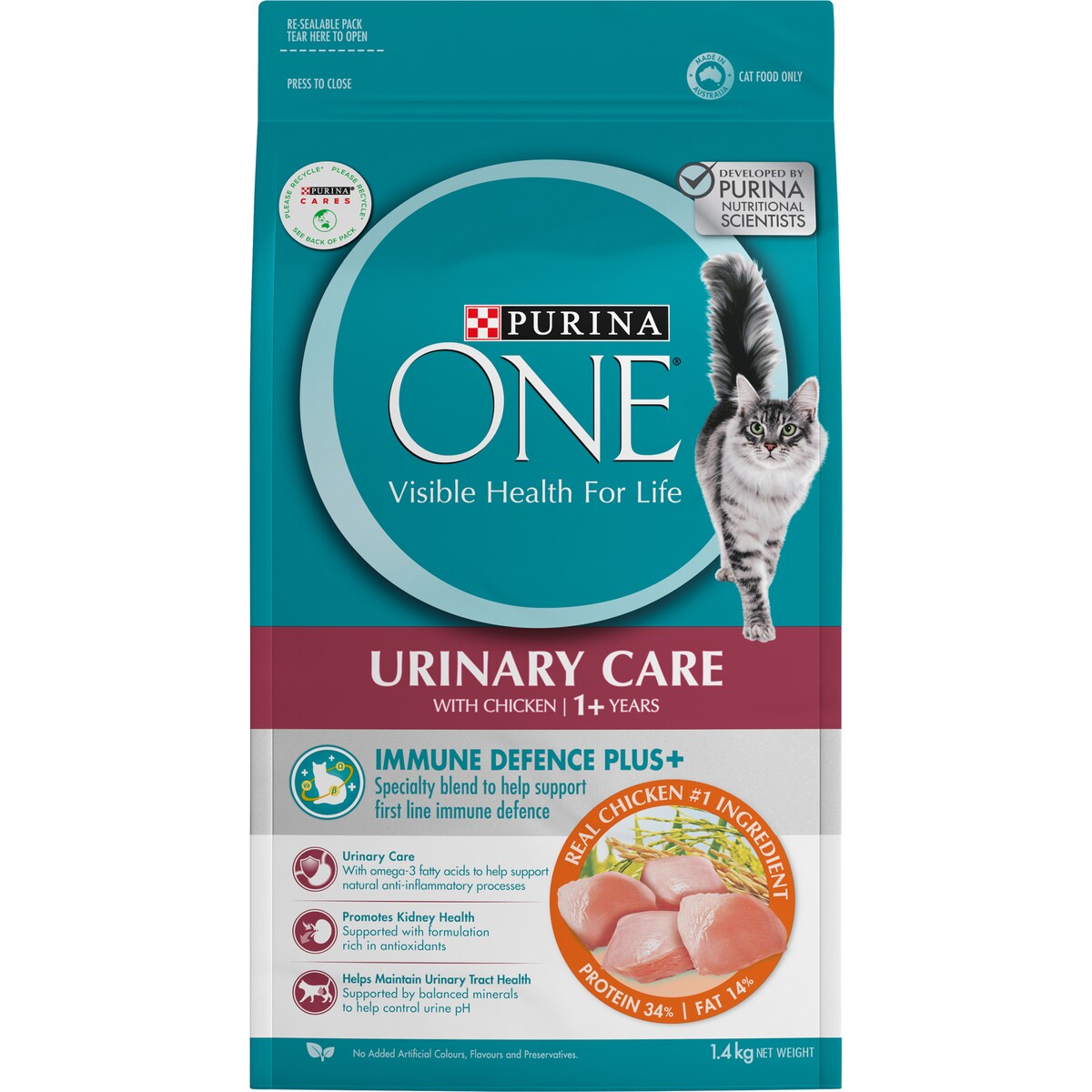 Purina One Urinary Care With Chicken 1+ Years Dry Cat Food 1.4kg