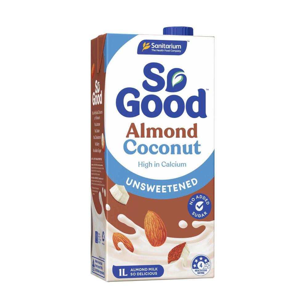 Sanitarium So Good Long Life Unsweetened Almond & Coconut Milk - 1L