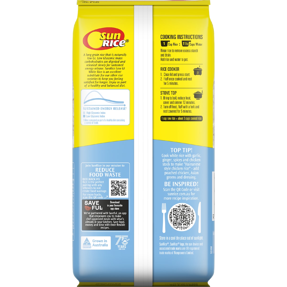 Sunrice Low Gi White Rice 1kg