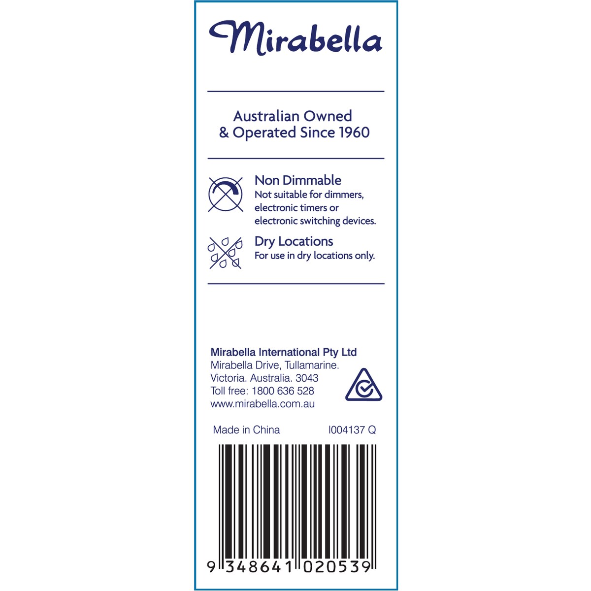 Mirabella Led Candle Filament Ses 4w 470lm Warm White 1 Pack
