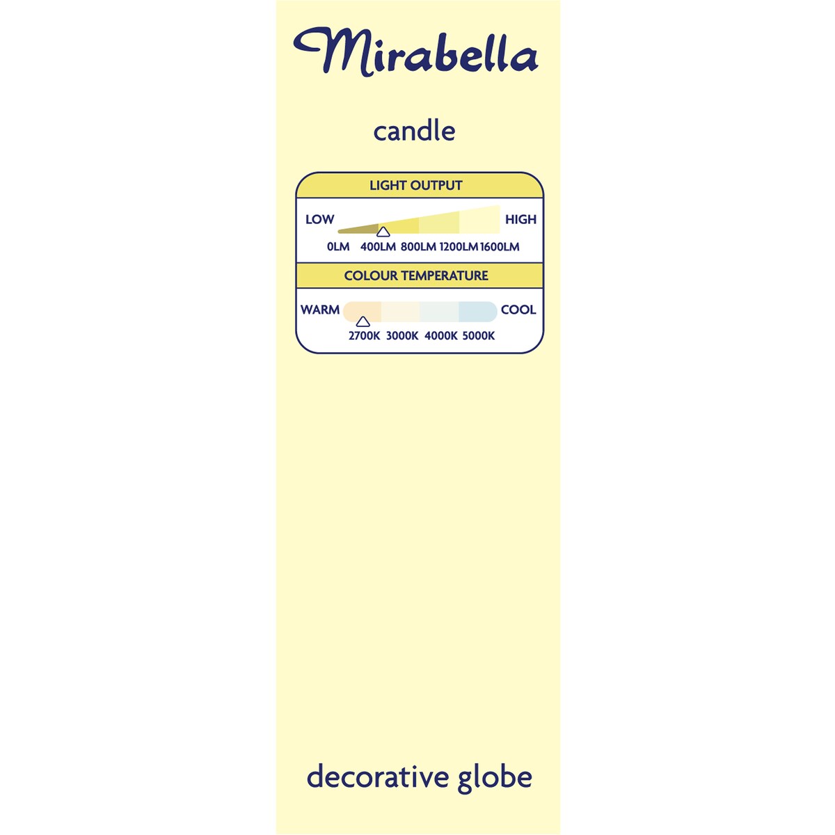 Mirabella Led Candle Filament Ses 4w 470lm Warm White 1 Pack