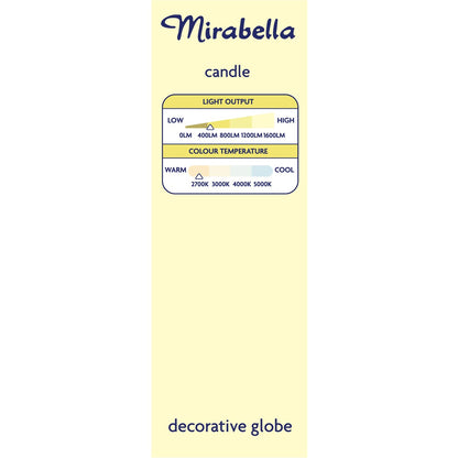 Mirabella Led Candle Filament Ses 4w 470lm Warm White 1 Pack