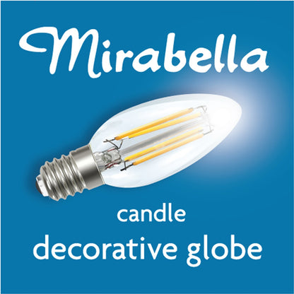Mirabella Led Candle Filament Ses 4w 470lm Warm White 1 Pack