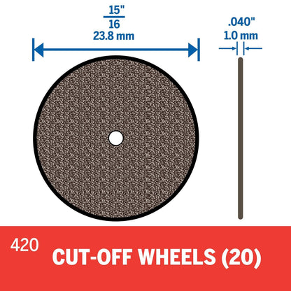 Dremel Cut Off Wheels - 24mm - 20 Pack
