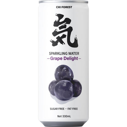 Genki Forest Sparkling Water Grape Delight 330ml X6 Pack