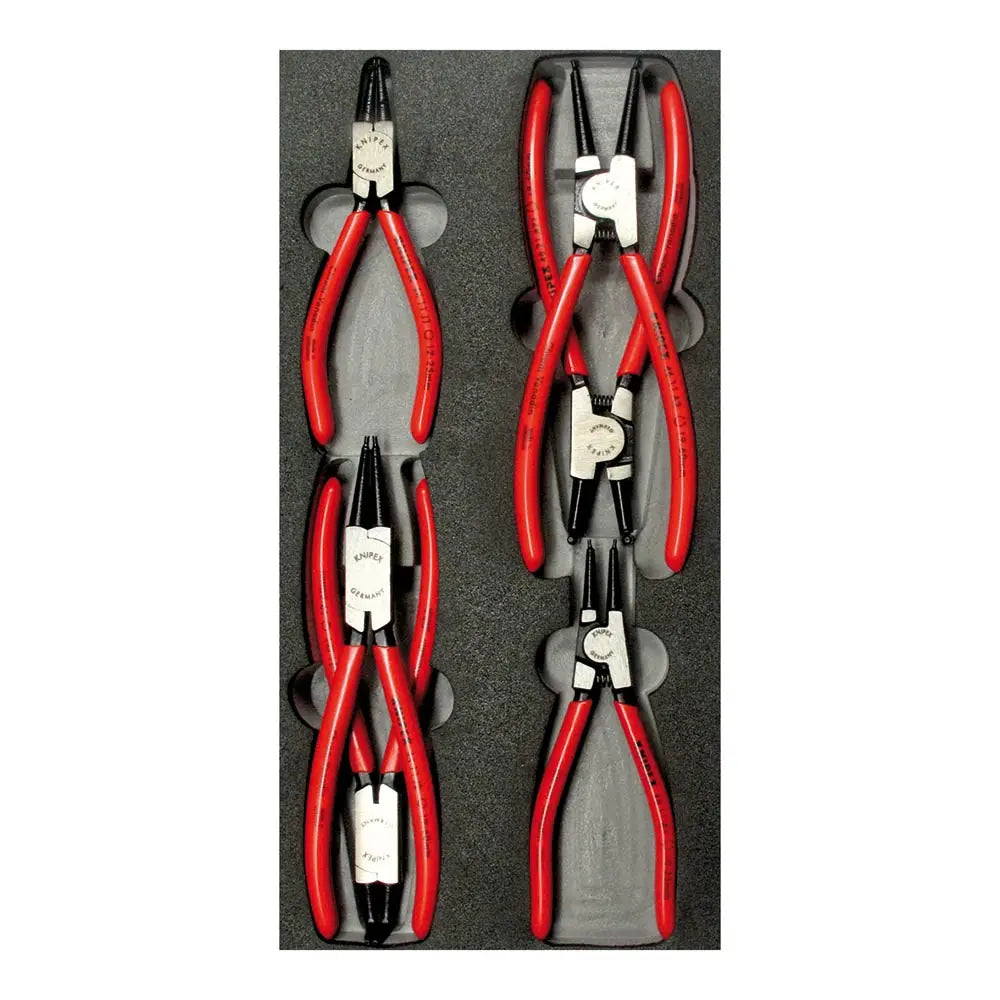 KNIPEX Circlip Plier Foam Tray Set - 6 Piece 002001V04