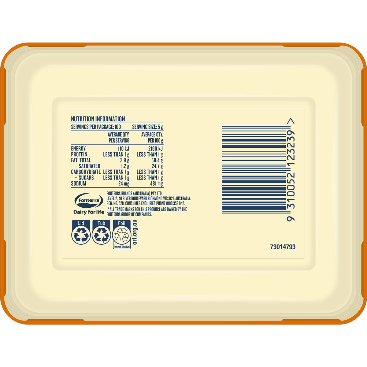 Western Star Spreadable Butter Tub Supersoft 500g
