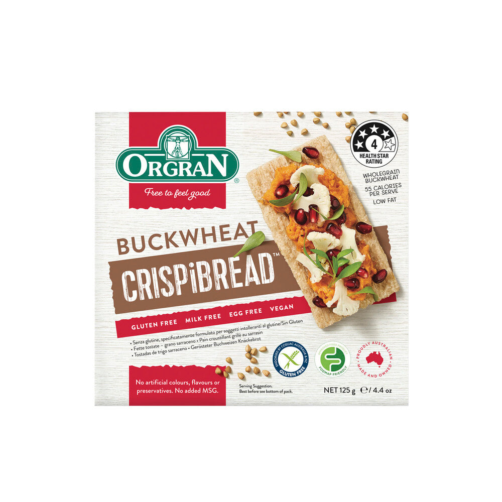 Orgran Gluten Free Buckwheat Crispbread - 125g