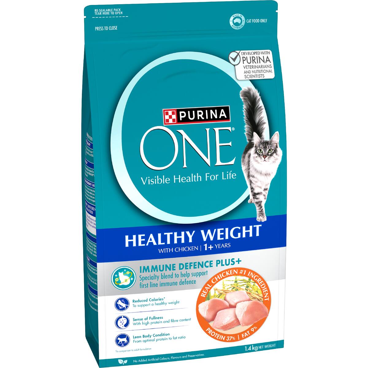 Purina One Healthy Weight With Chicken 1+ Years Dry Cat Food 1.4kg